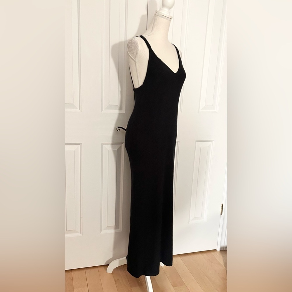 NWT ZARA THE KNITWEAR COLLECTION Maxi Dress, Sleeveless, Dark Gray, Size Large - Picture 2 of 7
